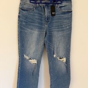 Kut Light Wash Denim with Distressing